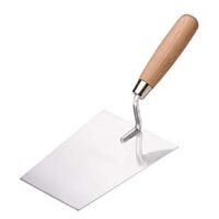 Professionelles Werkzeug für Stukkatur, Trockenbau und Maurer - Edelstahl-Maurerkelle mit Holzgriff und 160 mm Breite