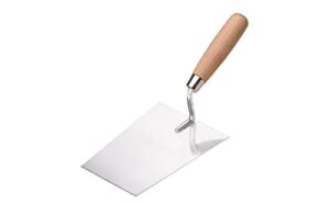Professionelles Werkzeug für Stukkatur, Trockenbau und Maurer - Edelstahl-Maurerkelle mit Holzgriff und 160 mm Breite