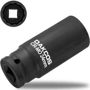 DAKCOS Vielzahn Nuss für effektive Schlagschrauber-Arbeiten, 12 Kant, 12,5 mm (1/2")