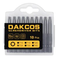 Torx Bit T25, DAHCOS 50 mm lang, hochwertiger S2-Stahl, Bit-Sortiment für Akkuschrauber