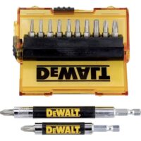 Umfassendes Schrauberbit-Set von DEWALT für verschiedene Anwendungen, 14 hochwertige Bits in verschiedenen Größen und Formen