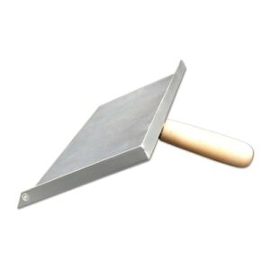 DEWEPRO Putz- und Fugplatte - Verfugungswerkzeug für Klinkerziegel mit verzinkter Metall-Arbeitsfläche und ergonomischem Buchenholzgriff. Langlebig und korrosionsbeständig.
