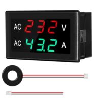 Digitales Voltmeter und Amperemeter mit LED-Anzeige, AC 50-500 V, Strommessung bis 120 A