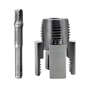 PVC Rohr Innengewindeschneider, PVC-Wasserrohr Gewindeöffner, Rohrgewindeschneider, Pipe Threader Kit, Doppelkopf-Design, Wiederverwendbares Werkzeug für Haus und Garten