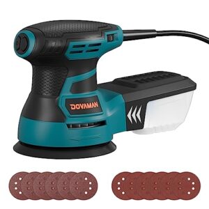 Exzenterschleifer DOVAMAN ROS01A 350W mit 6 Geschwindigkeiten und Staubabsaugung für Holz und Metalloberflächen