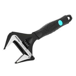 Verstellbarer Schraubenschlüssel mit großer Öffnung und Rollgabelschlüssel-Funktion, aus hochwertigem CR-V Stahl gefertigt, SAE und Metrisch, ergonomischer Griff