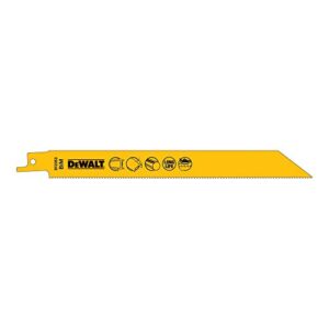 DeWalt BI-Metall Metallsäbelsägeblätter für schnelle Schnitte in Stahl und NE-Metallen, Blech, Rohren und Profilen