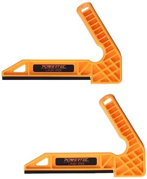 PowerTec Deluxe Magnetischer Schiebestift mit doppelten ergonomischen Griffen für maximale Haltbarkeit und Sicherheit bei der Arbeit mit Tischsägen, Fräste, Bandsägen und Fugen