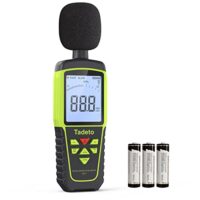 Dezibel Messgerät, Tadeto Schallpegelmesser Portable db Messgerät 30dB bis 130dB (5 Messbereich) Hintergrundbeleuchtung LCD-Display, MAX/MIN, akustische und visuelle Alarme, Data Hold, A/C-gewichtet