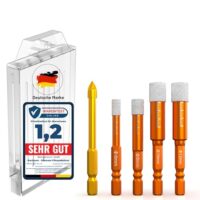 Hochwertiges Diamant Fliesenbohrer Set zum präzisen Bohren in Fliesen, Glas, Marmor, Granit und Keramik