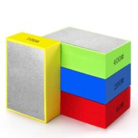 Vier Diamant-Handpolierpads für das Schleifen und Polieren von Granit, Marmor und Keramik mit verschiedenen Körnungen (60#, 100#, 200# und 400#)