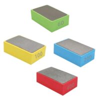 4 Diamant-Handpolierpads, Diamant Schleifpad Polierpad, Fliesen Schleifblöcke Polierpads, Glas Schleifen und Polieren, Diamant-Schleifblock Set für Steinkeramikfliesen (60#, 100#, 200#, 400#)