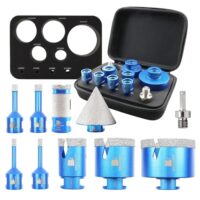 Diamantbohrer für Keramik, Granit und Porzellan - 10mm Bohrer + Adapter + 25 Fingerfräser in verschiedenen Größen