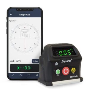 Digi-Pas 2-Achsen Smart Cube Level DWL-90PRO - Wireless Nivellierungsgerät für Smartphone, Schwarz, kleines Modell