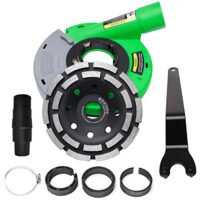 Diment Power Absaughaube für Winkelschleifer mit Bürstenkranz 115/125 mm und Diamantschleiftopf 125mm x 22,2 mm für Betonarbeiten