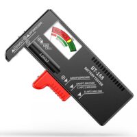 Batterietester für AA, AAA, C, D, 9V & 1.5V Knopfzellen - Akku Tester und Batterieprüfgerät ohne Strom