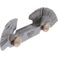 Doppel-Gewindeschablone, 52 Blatt, metrisch von 0,25 bis 6,0 mm und Whitworth 4G - 62G. Hochpräzise Werkzeuge für die Werkstatt mit hoher Haltbarkeit.