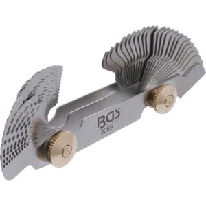 Doppel-Gewindeschablone, 52 Blatt, metrisch von 0,25 bis 6,0 mm und Whitworth 4G - 62G. Hochpräzise Werkzeuge für die Werkstatt mit hoher Haltbarkeit.