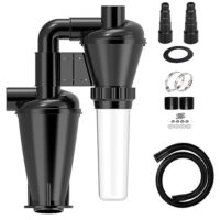Doppelfiltration und Zyklon Staubsammler für Holzbearbeitung DIY mit 50mm/2'' Turbolader Filter für den professionellen oder heimischen Einsatz, um feine Partikel aus der Luft zu entfernen.