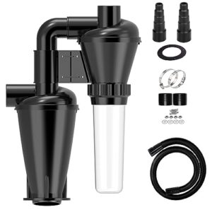 Doppelfiltration und Zyklon Staubsammler für Holzbearbeitung DIY mit 50mm/2'' Turbolader Filter für den professionellen oder heimischen Einsatz, um feine Partikel aus der Luft zu entfernen.