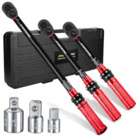 Praktisches und komfortables Drehmomentschlüssel-Set für verschiedene Anwendungen, inklusive 7-teiliger Drehmomentschlüssel-Serie und drei Steckschlüsseladapter