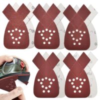 Dreieckige Schleifpapier-Mäuse, 95 x 135 mm, Pack mit 50 Stück für Black & Decker Schleifmäuse (Mixed Körnung)