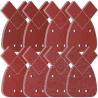 80 Stück Dreieckschleifpapier, 4 Loch Mouse Schleifpapier, hochwertiges Schleifmittel für Black und Decker Detail Palm Sander