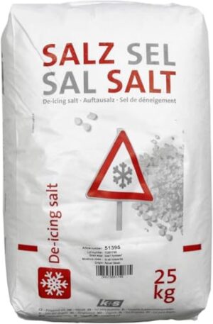 ESCO Streusalz Auftausalz Streugut 25kg - Hochwertiges Produkt für die Oberflächenreinigung mit weichen und reinigenden Wirkung.