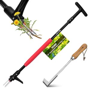 Unkrautstecher mit langem Schaft, 2-teiliges Gartenwerkzeug-Set für effizientes Entfernen von Unkraut in Ecken und Rissen