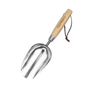 Gartenschaufel aus rostfreiem Stahl mit ergonomischer Handkelle für das Pflanzen und Umpflanzen, große Handschaufel für Unkraut entfernen, Erde graben und Pflanzen umpflanzen