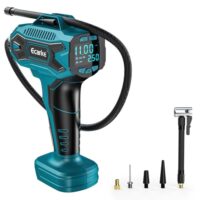 Ecarke Akku-Autokompressor für Makita 18V Li-Ion, Max. 11 bar, Tragbare Akku Luftpumpe mit Digitalem Manometer und verschiedene Düsenmodelle