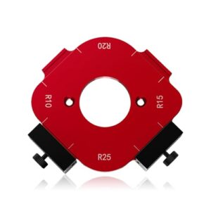 Eckradius-Frässchablonen, Aluminiumlegierung Radius Schablone für Holzbearbeitung, Corner Radius Jig, Frässchablone Radiu Jig Router Template, Fräser-Schablone für Bogenschneiden, Hilfswerkzeug, Circle