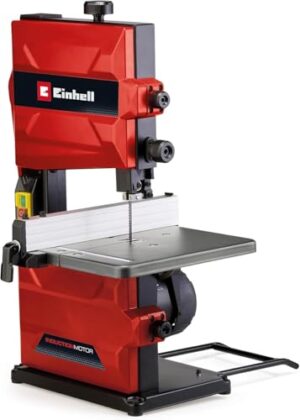Einhell Bandsäge TC-SB 200/1, werkzeuglose Sägeblattwechsel, Parallelanschlag, Höhenverstellung, kugelgelagerte Führung, stufenloser Tischneigbarkeit