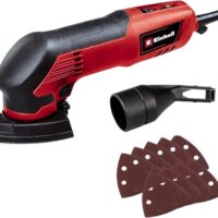 Einhell Deltaschleifer TC-DS 20 E, hochwertiges Werkzeug für Heimwerker-Aufgaben, leichte und ergonomische Bauform, hohe Schwingzahl bis 22.000 Umdrehungen pro Minute, inkl. 9x Schleifpapier