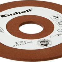 Ersatzschleifscheibe für Sägekettenschärfgerät, Durchmesser 108 mm, Körnung P100, passend für Einhell-Sägekettenschärfgeräte