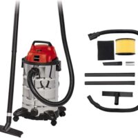 Einhell Nass-Trockensauger TC-VC 1930 S, 1.500 Watt, rostfreier Edelstahlbehälter 30 l, Blasanschluss und Zubehör