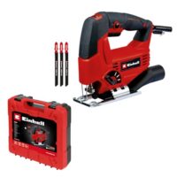 Einhell Stichsäge TC-JS 80/1 Kit, 550 W, 20 mm Hubhöhe, Pendelhubfunktion, Schnitttiefe in Holz und Metall, inkl. 3x T-Schaft Sägeblatt für Heimwerker