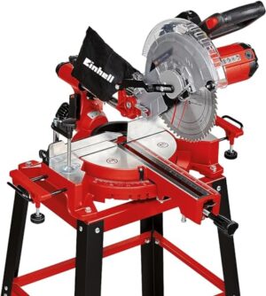 Einhell Zug-Kapp-Gehrungssäge TC-SM 2531/2 U (1900 W, max. 70 mm x 310 mm Schnitttiefe/-breite, Ø 254 mm Sägeblatt) Werkzeugmaschine für Heimwerker und Fachleute mit integrierter Zugfunktion, neigbarem Sägekopf und Laser