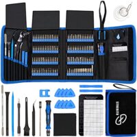 Komplett-Set für Elektronik-Reparaturen, 120 Bits Magnetisches Reparaturwerkzeug-Set für iPhone, MacBook, Computer, Laptop, PC, Tablet, PS4, Spielkonsole