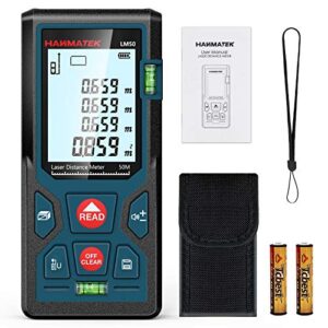 Entfernungsmesser mit Laserentfernungsmessung, LCD-Bildschirm und Hintergrundbeleuchtung für präzise Entfernungsbestimmungen bis 50 Meter