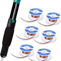Entlötpumpe Set, 7 Stück Entlötpumpe und Lötdocht Kit für Entfernen von Lötdochten. Elektronik Werkzeug zum Entfernen von Lötdochten.