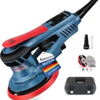 Bürstenloser Exzenterschleifer EZ150A mit Tragkoffer und 7-stufiger Drehzahlregelung für präzises Schleifen von Metall, Holz und anderen Materialien