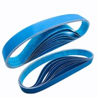 12 Stück Beruf Schleifband Set, Zirkoniumkorund Schleifbänder 50 x 1020 mm, je 2 Stück Körnung (60,80,100,120,240, 320) für bandschleifer schleifbänder, Polieren und Entrosten