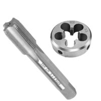 Gewindenschneider-Set für Innen- und Außengewinde, HSS Metrisch Gewindeschneidsatz, Feingewinde Schneider für weiche Materialien wie Eisen, Stahl, Aluminium usw.