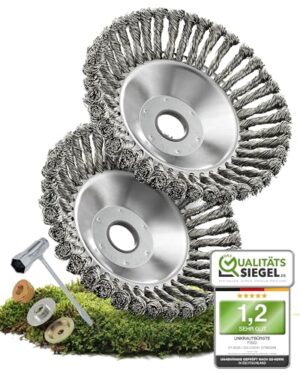 Universal-Wildkrautbürste-für-Motorsense-25,4mm-Bohrung-20mm-Adapter-Drahtbürste-Freischneider-für-effektive-Unkrautentfernung-Unkraut-Bürste