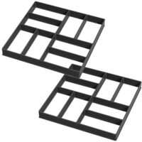 Pflasterform aus Kunststoff für DIY Garten, Betonformen Schalungsform Pflastersteine Streichen, Gehwegplatten Quadrat 03