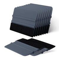 Professionelles Werkzeug für die Verklebung von Folie, Wandtattoo und Fensterfolie - 10 Stück Rakel Set mit weichem PP-Material