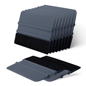 Professionelles Werkzeug für die Verklebung von Folie, Wandtattoo und Fensterfolie - 10 Stück Rakel Set mit weichem PP-Material