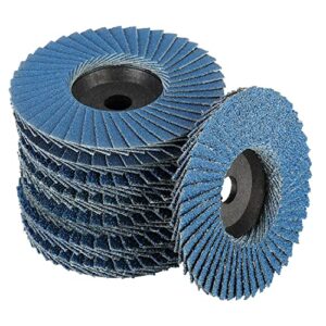 Hochwertige Fächerscheiben für professionelles Schleifen, Set mit 8 Scheiben ø 76 mm x 10 mm und verschiedenen Korngrößen (40/60/80/120) für Winkelschleifer mit 10,8-12V