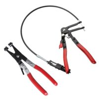 Hochwertiges Werkzeug für Autoreparatur und Installation von Schlauchklemmen, Federbandschellenzange Set mit Schlauchklemmenzange und Geradem Hals